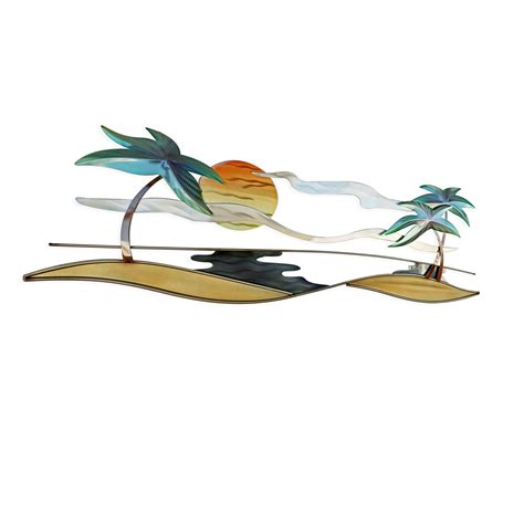 metal beach house wall art|beach themed metal wall decor.